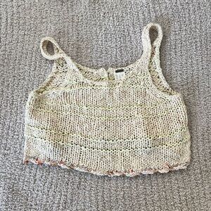 Free people crochet crop tank